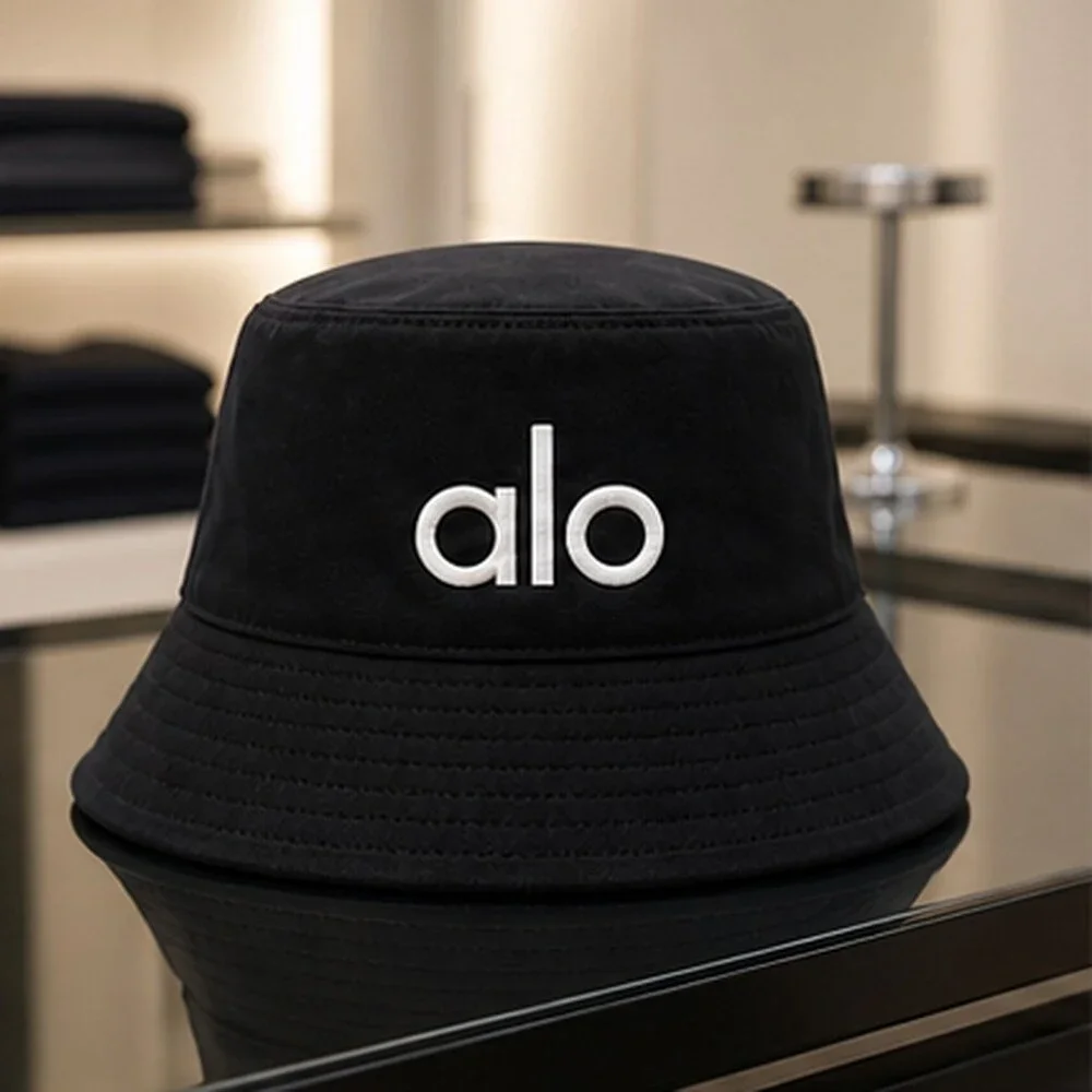 ALO Yoga Black Tennis Bucket Hat Sporty